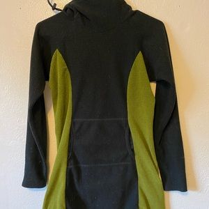 Melanzana microgrid hoodie dress